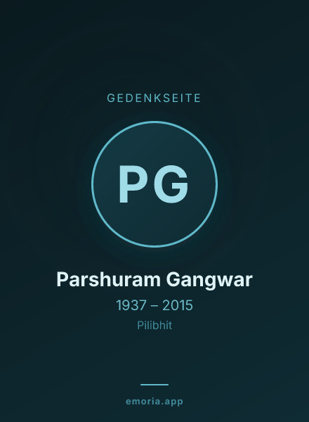 Gedenkportrait von Parshuram Gangwar