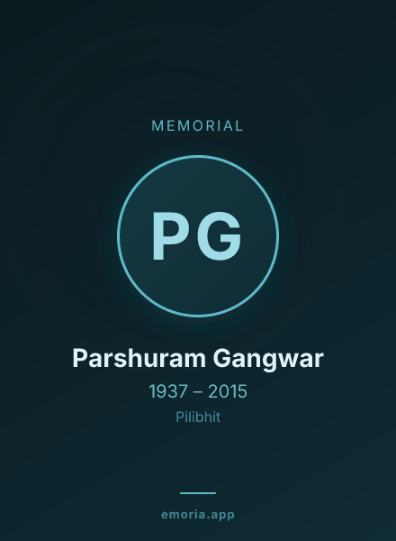 Memorial portrait of Parshuram Gangwar