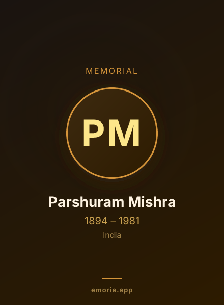 Memorial portrait of Parshuram Mishra
