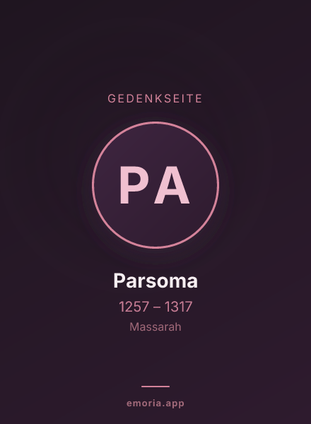 Gedenkportrait von Parsoma