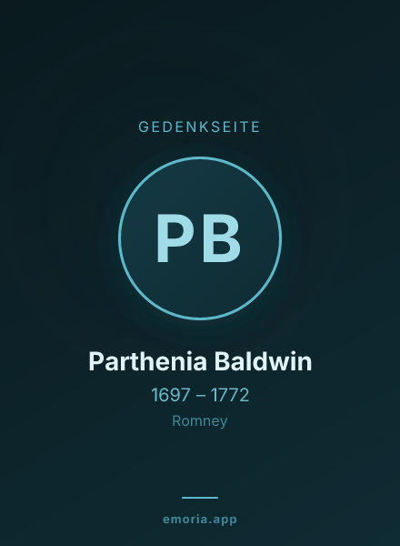 Gedenkportrait von Parthenia Baldwin