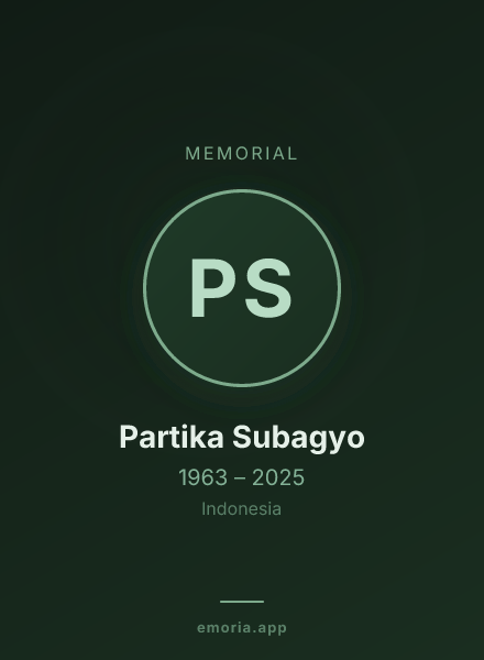 Memorial portrait of Partika Subagyo