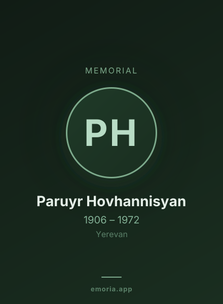 Memorial portrait of Paruyr Hovhannisyan