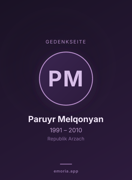 Gedenkportrait von Paruyr Melqonyan