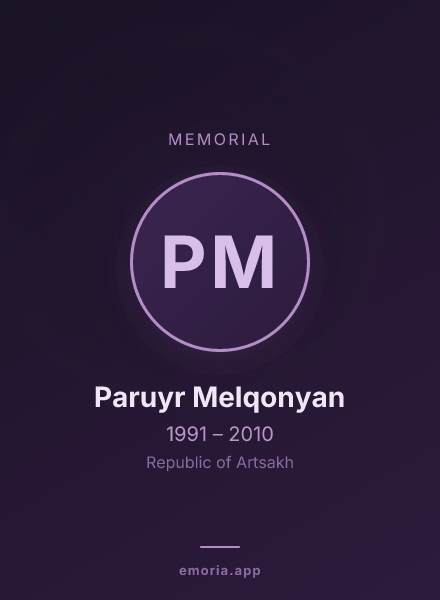 Memorial portrait of Paruyr Melqonyan