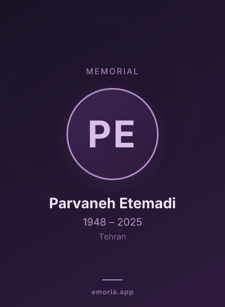 Memorial portrait of Parvaneh Etemadi