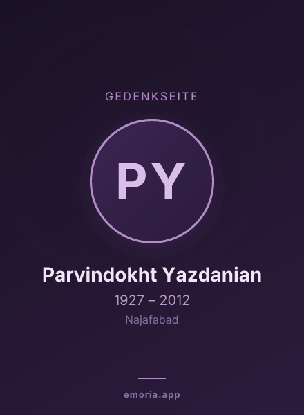 Gedenkportrait von Parvindokht Yazdanian
