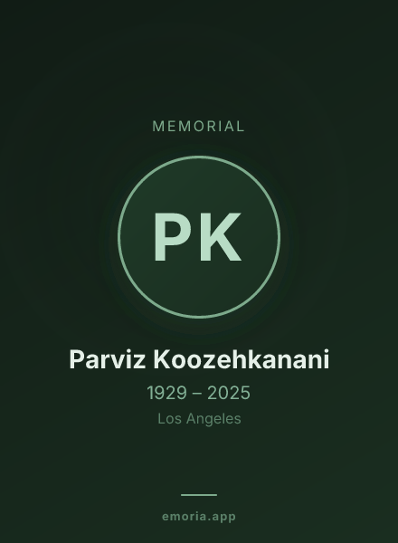 Memorial portrait of Parviz Koozehkanani