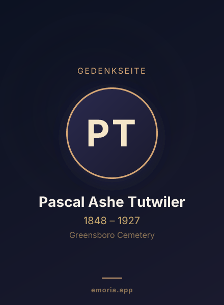 Gedenkportrait von Pascal Ashe Tutwiler