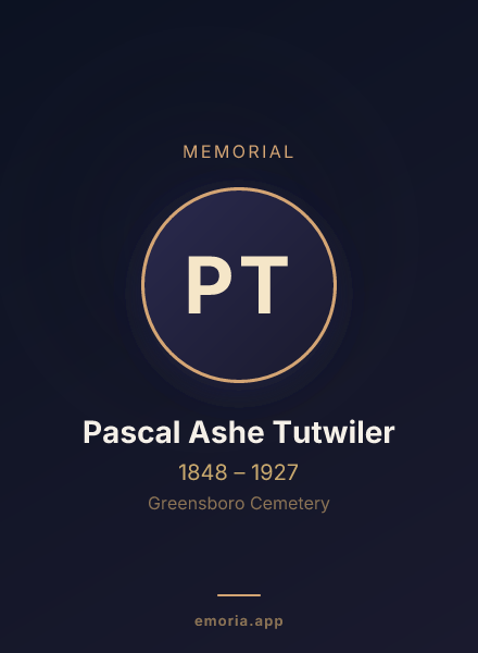 Memorial portrait of Pascal Ashe Tutwiler