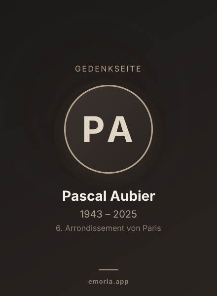Gedenkportrait von Pascal Aubier