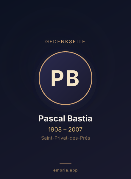 Gedenkportrait von Pascal Bastia