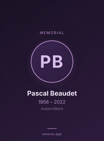 Memorial portrait of Pascal Beaudet