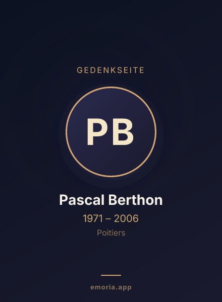 Gedenkportrait von Pascal Berthon