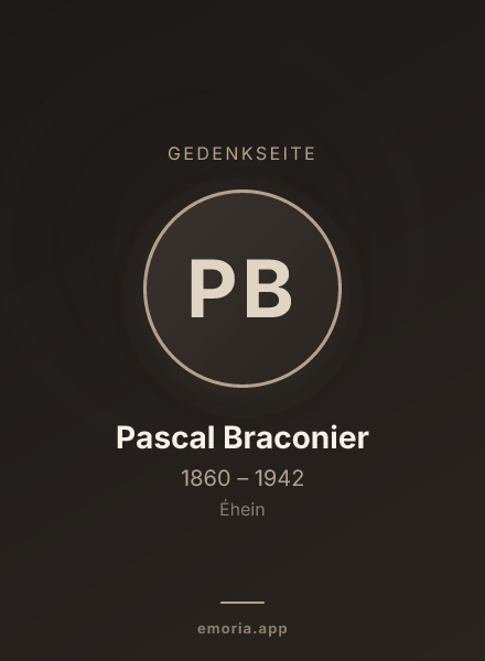 Gedenkportrait von Pascal Braconier