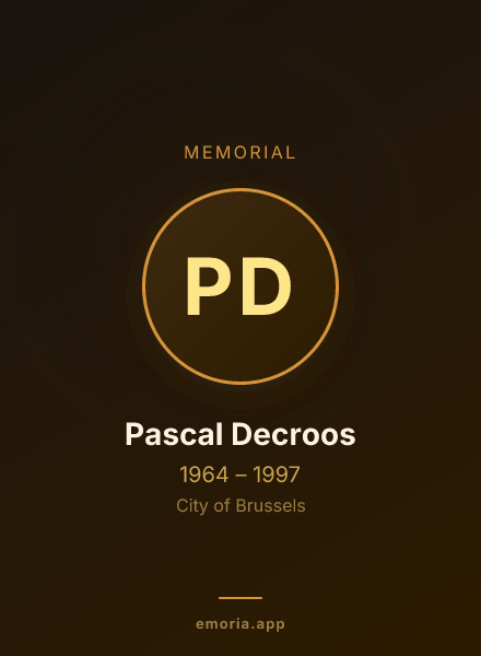 Memorial portrait of Pascal Decroos