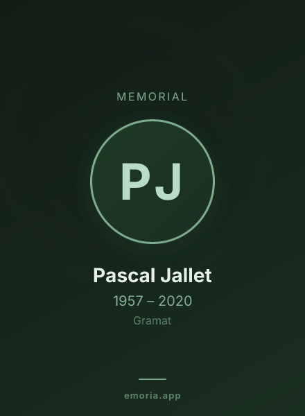 Memorial portrait of Pascal Jallet