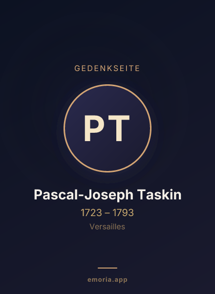 Gedenkportrait von Pascal-Joseph Taskin