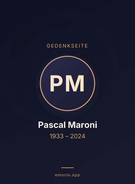 Gedenkportrait von Pascal Maroni