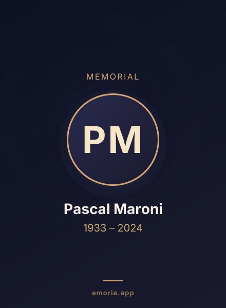 Memorial portrait of Pascal Maroni