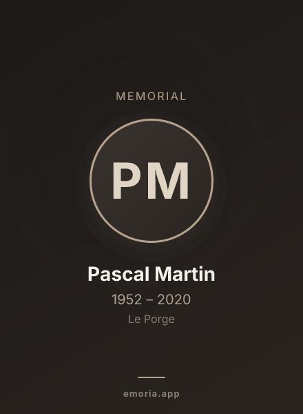 Memorial portrait of Pascal Martin