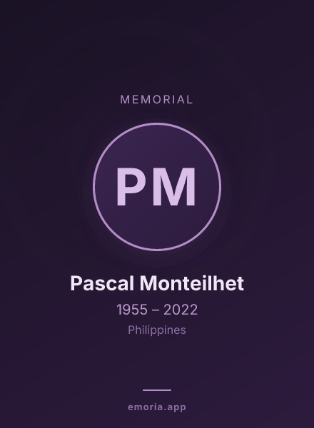 Memorial portrait of Pascal Monteilhet