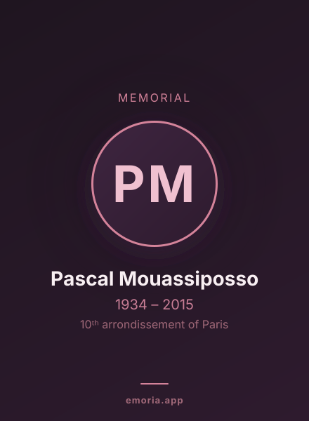 Memorial portrait of Pascal Mouassiposso