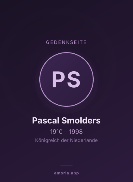 Gedenkportrait von Pascal Smolders