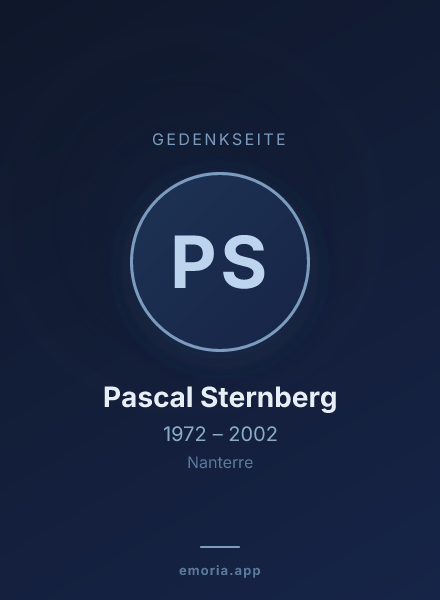 Gedenkportrait von Pascal Sternberg