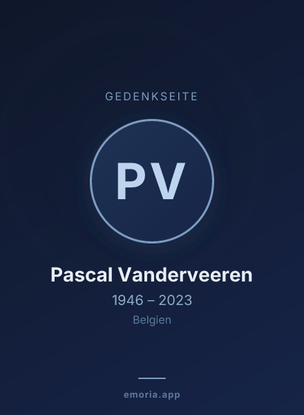 Gedenkportrait von Pascal Vanderveeren