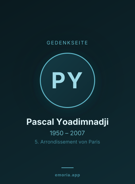 Gedenkportrait von Pascal Yoadimnadji