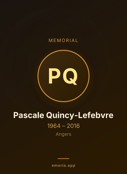 Memorial portrait of Pascale Quincy-Lefebvre