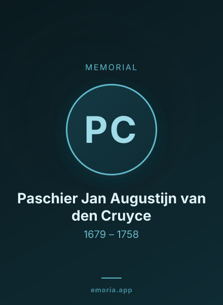 Memorial portrait of Paschier Jan Augustijn van den Cruyce