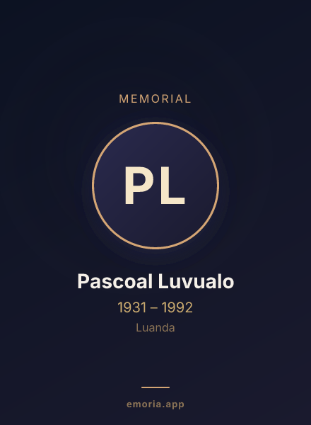 Memorial portrait of Pascoal Luvualo