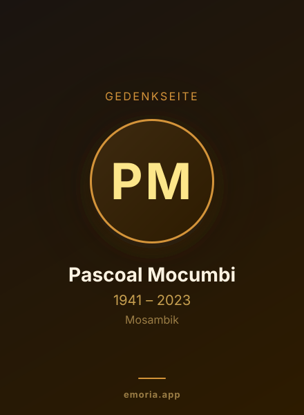 Gedenkportrait von Pascoal Mocumbi