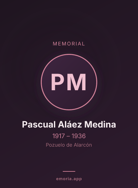 Memorial portrait of Pascual Aláez Medina