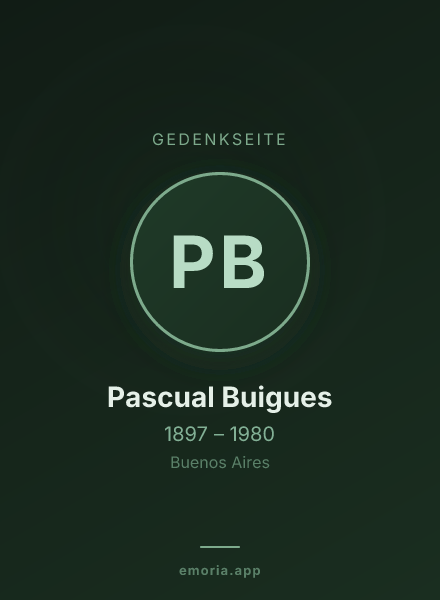 Gedenkportrait von Pascual Buigues
