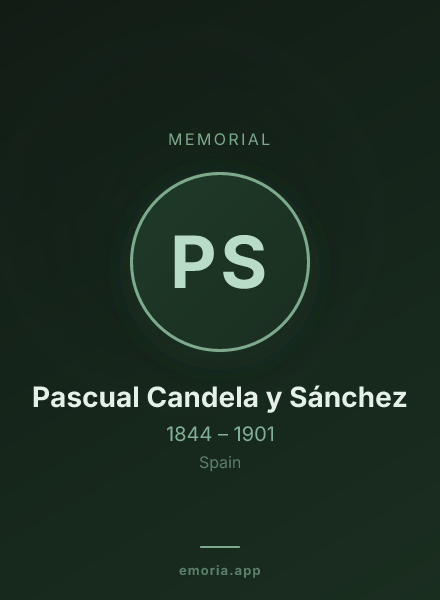 Memorial portrait of Pascual Candela y Sánchez