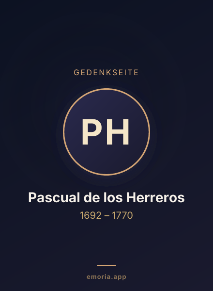 Gedenkportrait von Pascual de los Herreros