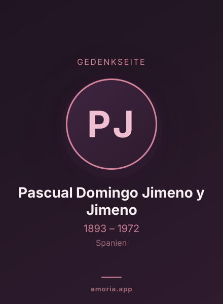 Gedenkportrait von Pascual Domingo Jimeno y Jimeno