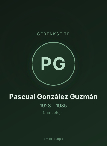 Gedenkportrait von Pascual González Guzmán