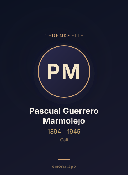 Gedenkportrait von Pascual Guerrero Marmolejo