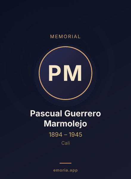 Memorial portrait of Pascual Guerrero Marmolejo