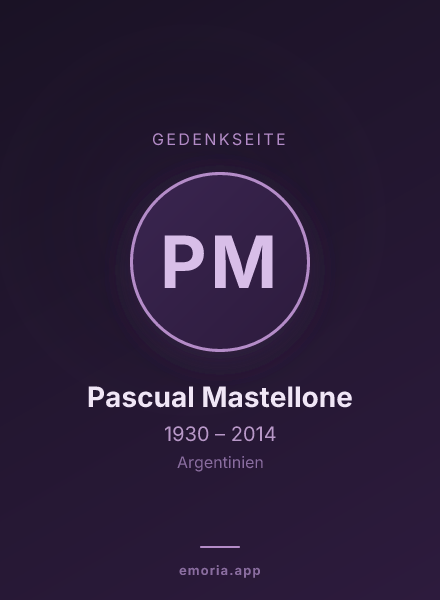 Gedenkportrait von Pascual Mastellone