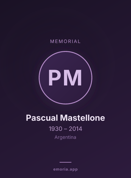 Memorial portrait of Pascual Mastellone