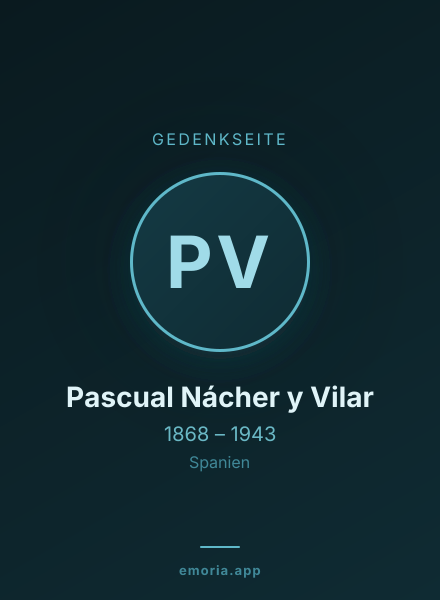 Gedenkportrait von Pascual Nácher y Vilar
