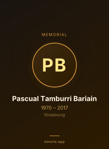 Memorial portrait of Pascual Tamburri Bariain