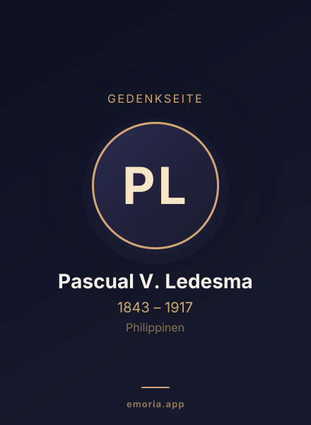 Gedenkportrait von Pascual V. Ledesma