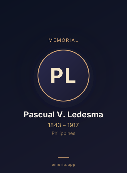 Memorial portrait of Pascual V. Ledesma