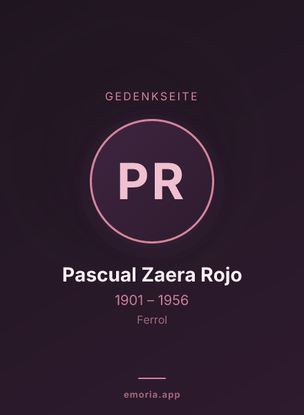Gedenkportrait von Pascual Zaera Rojo